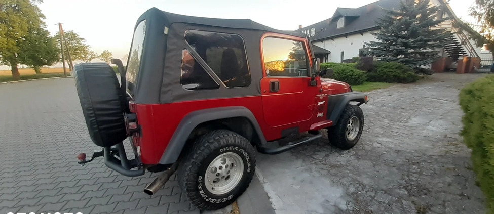 Jeep Wrangler cena 52000 przebieg: 220000, rok produkcji 1998 z Gniezno małe 211